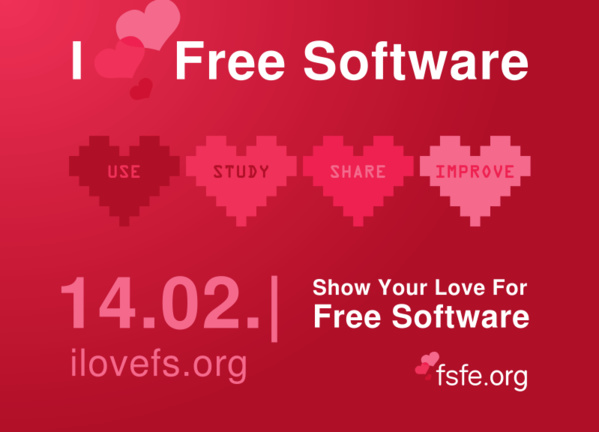 I love free software poster