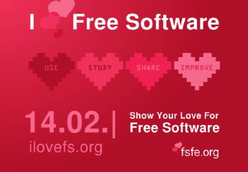 I love free software poster