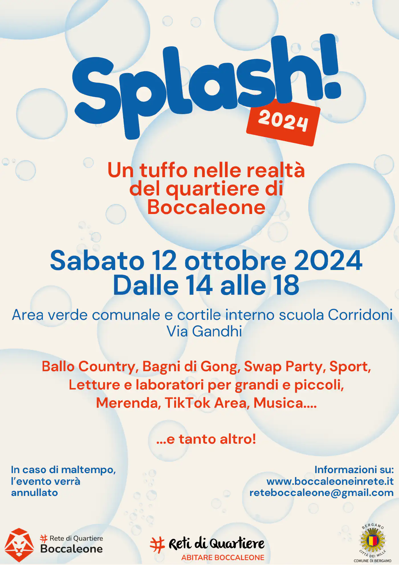 Locandina ufficiale dell’evento Splash 2024