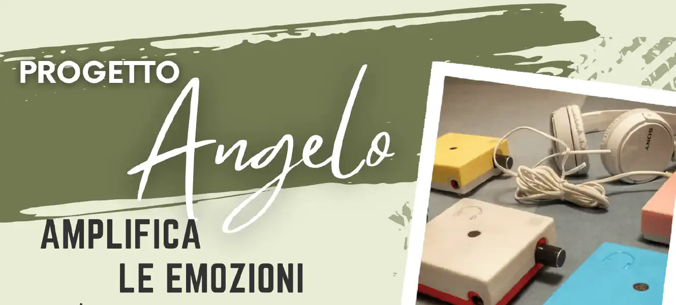 Copertina estratta da un ritaglio della copertina con scritto progetto Angelo