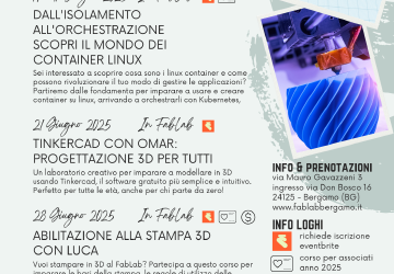 Locandina eventi al FabLab - Giugno 2025