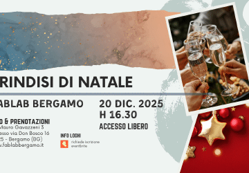 Poster sul brindisi di natale in cui sono indicati varie informazioni