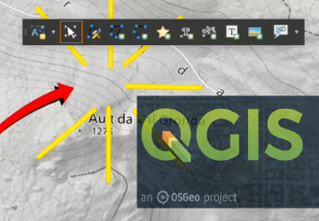 Sfondo della schermata di Qgis e logo dell'ultima versione