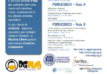 Locandina con programma del Linux Day 2009