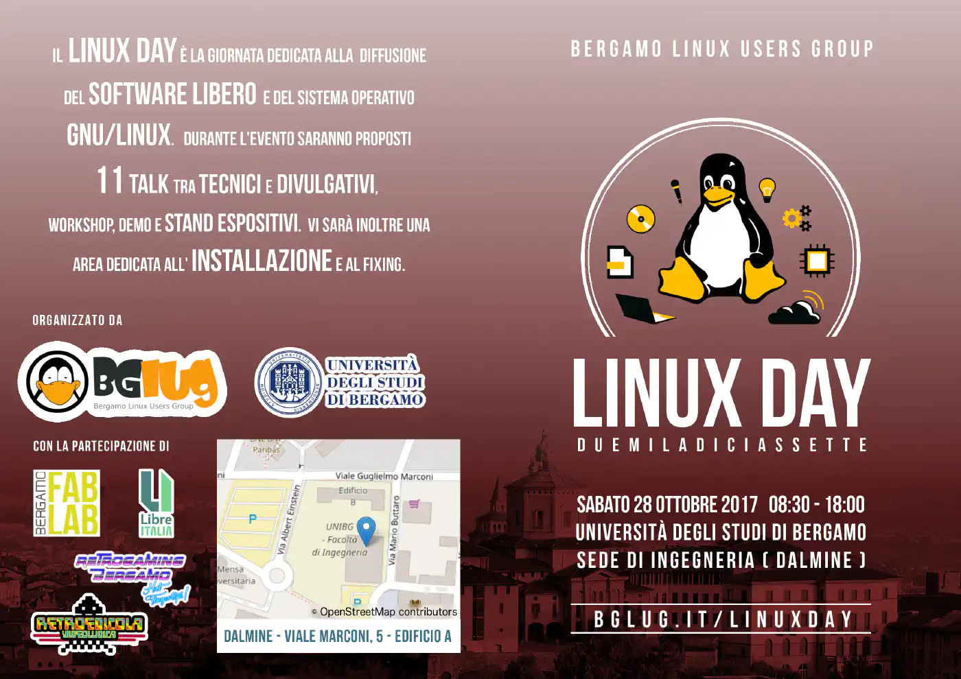 Fronte volantino programma linuxday 2017