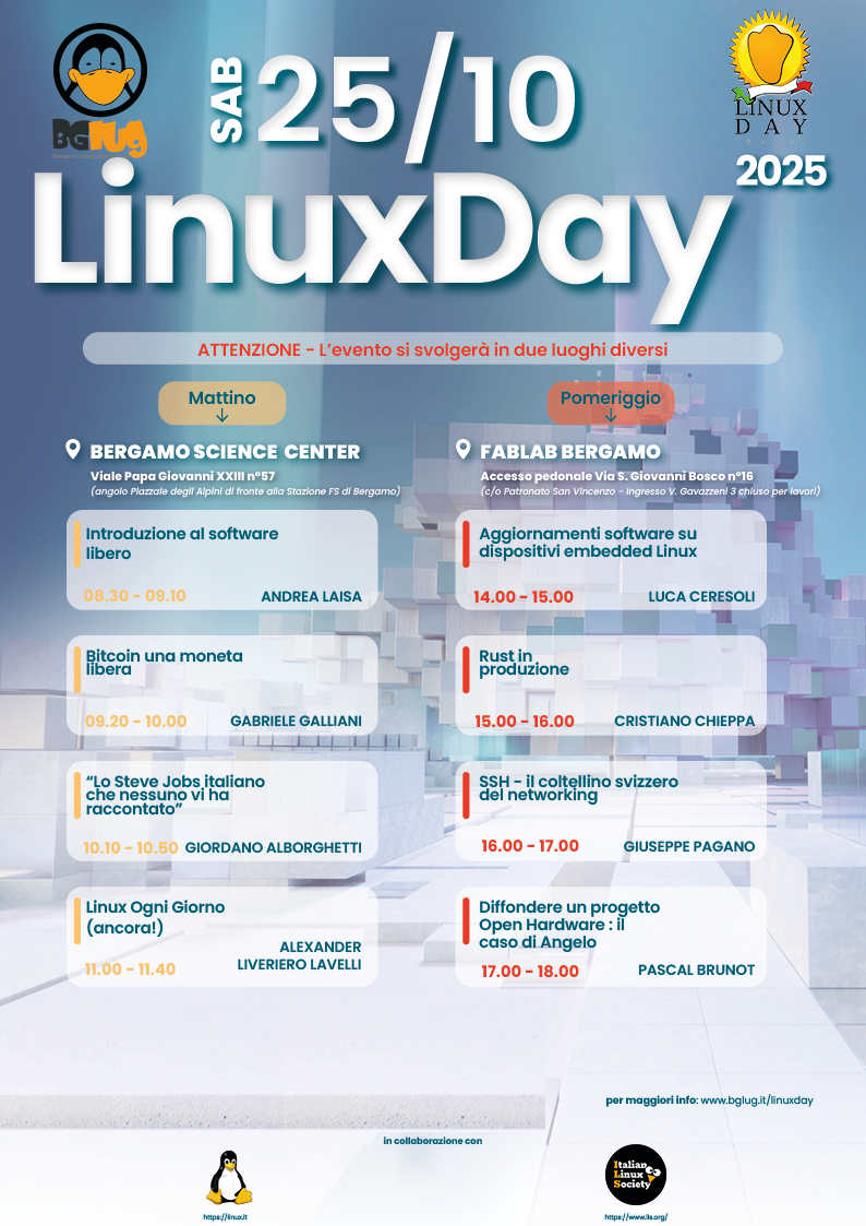 Programma evento Linux Day 2025