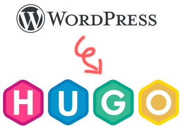 Image showing an arrow from wordpress to hugo