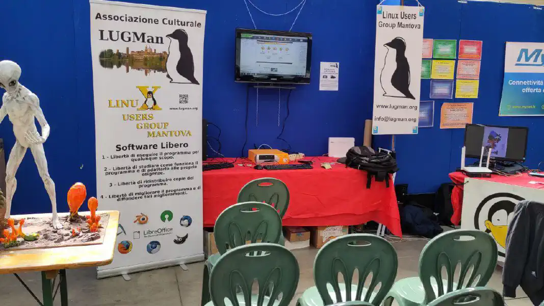 Foto dello stand presso la fiera di Gonzaga