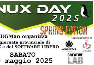 Banner annuncio dell'evento Linux Day Spring Edition 2025 a Mantova